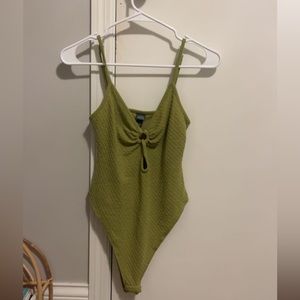 Green tank top bodysuit